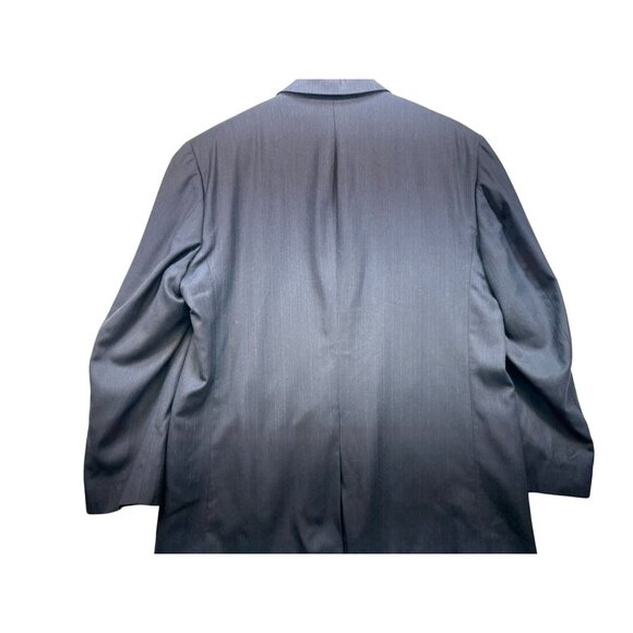 JoS. A. Bank Mens Wool Blazer Jacket 46R Gray Pinstriped Classic - Picture 12 of 13